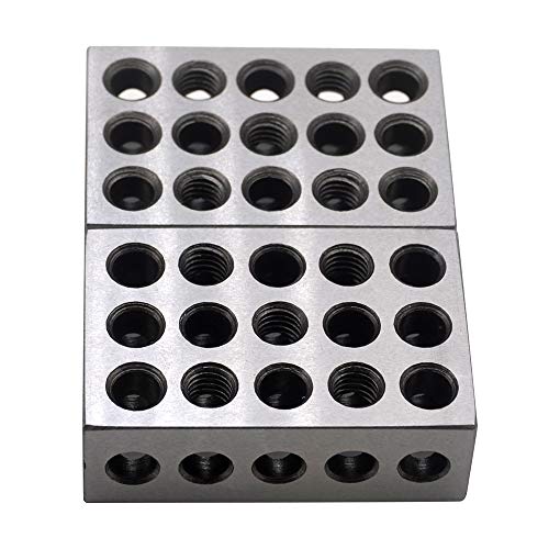 Oudtinx 1-2-3 Blocks Matched Pair Hardened Steel 23 Holes (1"x2"x3") Set Precision Machinist Milling - Image 3