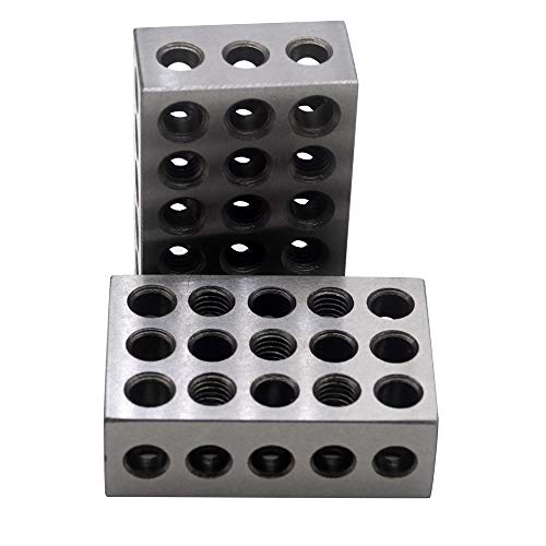 Oudtinx 1-2-3 Blocks Matched Pair Hardened Steel 23 Holes (1"x2"x3") Set Precision Machinist Milling - Image 2