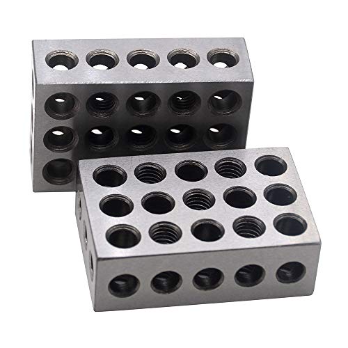 Oudtinx 1-2-3 Blocks Matched Pair Hardened Steel 23 Holes (1"x2"x3") Set Precision Machinist Milling - Image 1