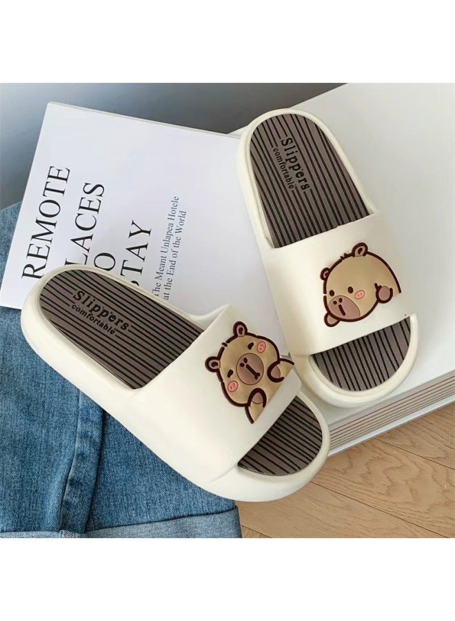Student Campus Cartoon Internet-famous Slippers For Women, Home Wear For Men And Women Couples, Indoor And Outdoor Summer Beach Slippers For Women