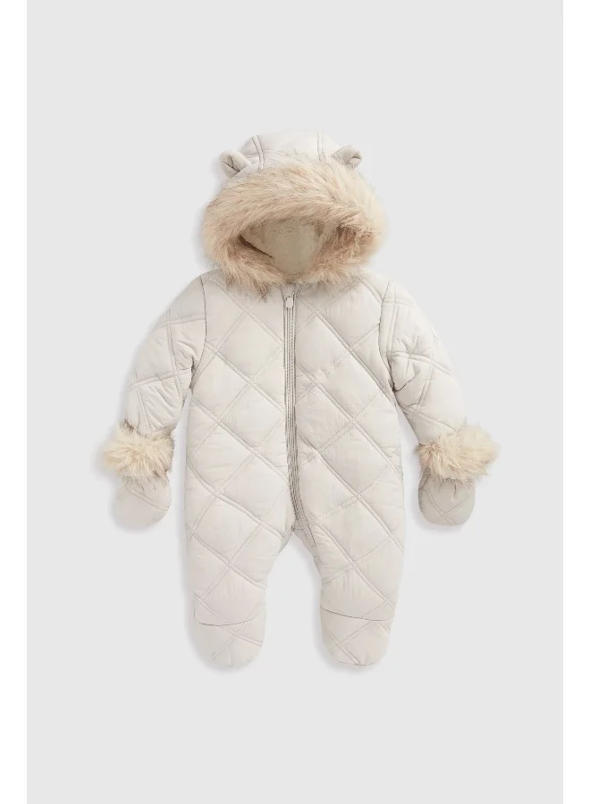 mothercare Ochre Quilted Snowsuit