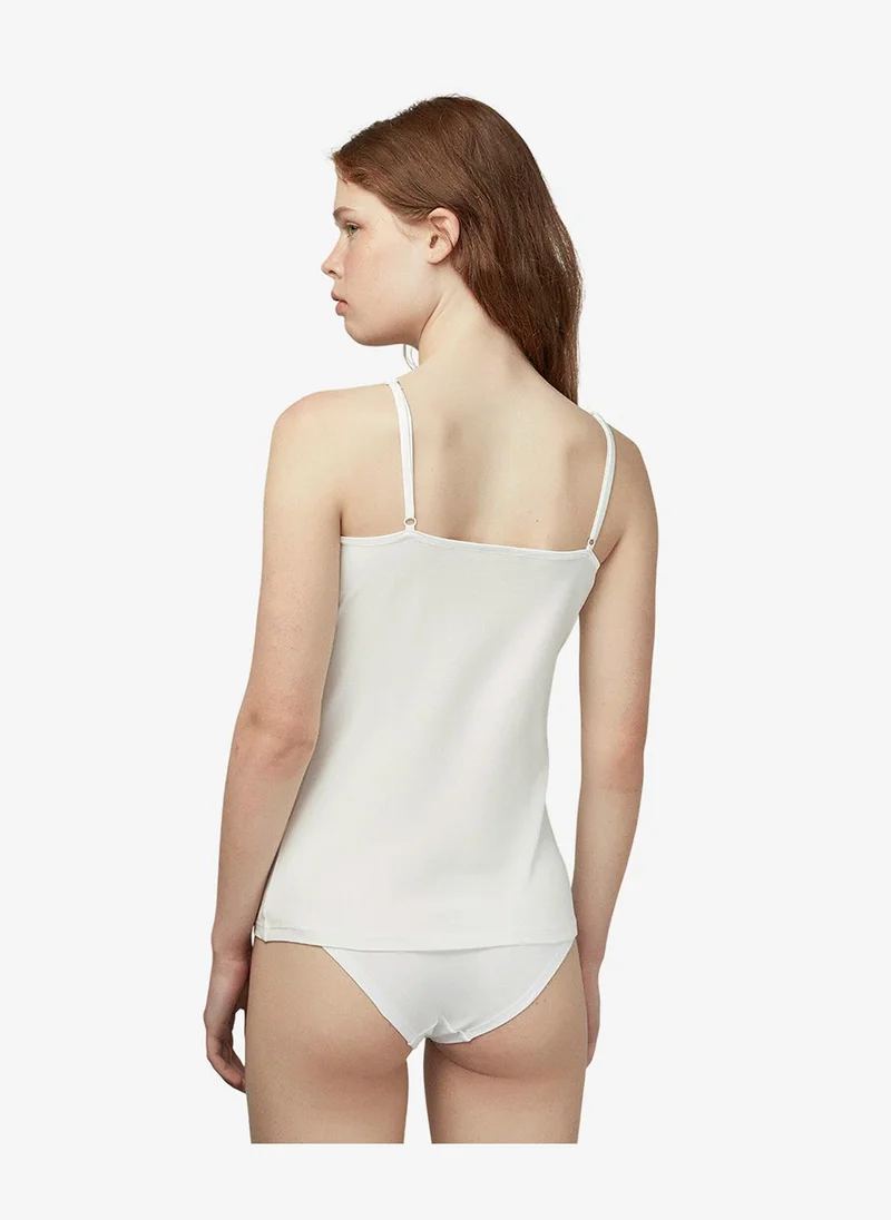 Penti Women Cotton Basic White Camisole