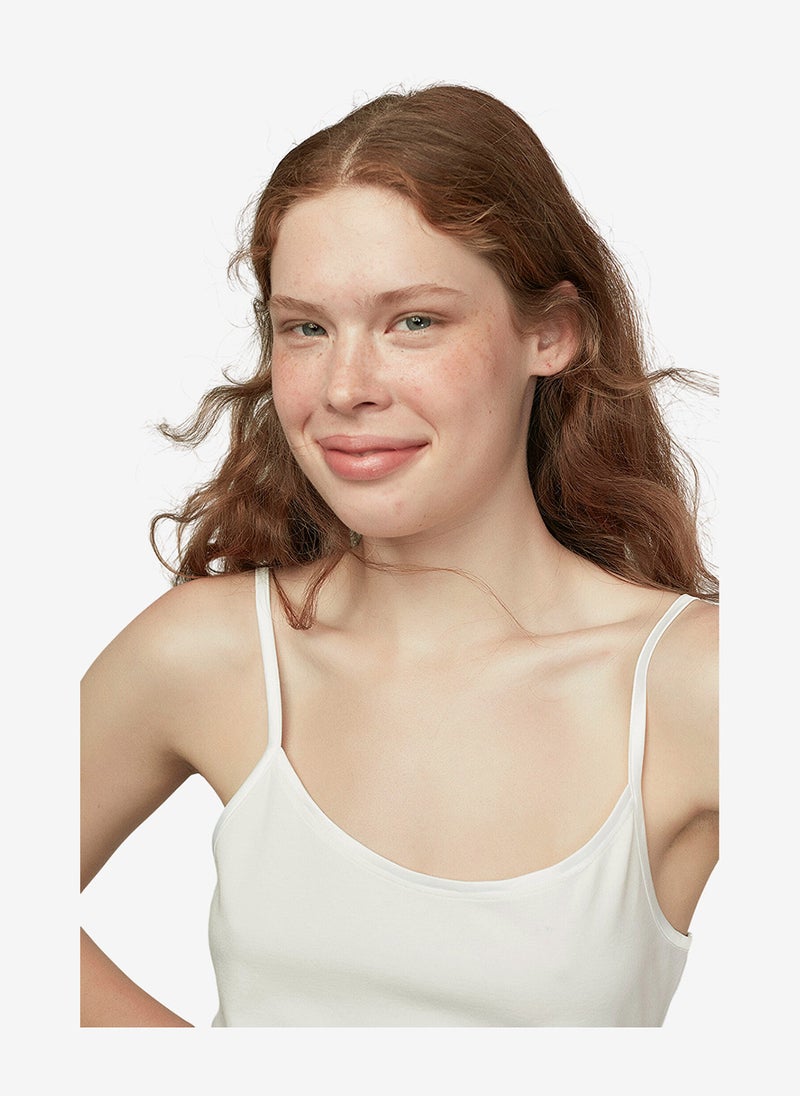 Penti Women Cotton Basic White Camisole - Image 1