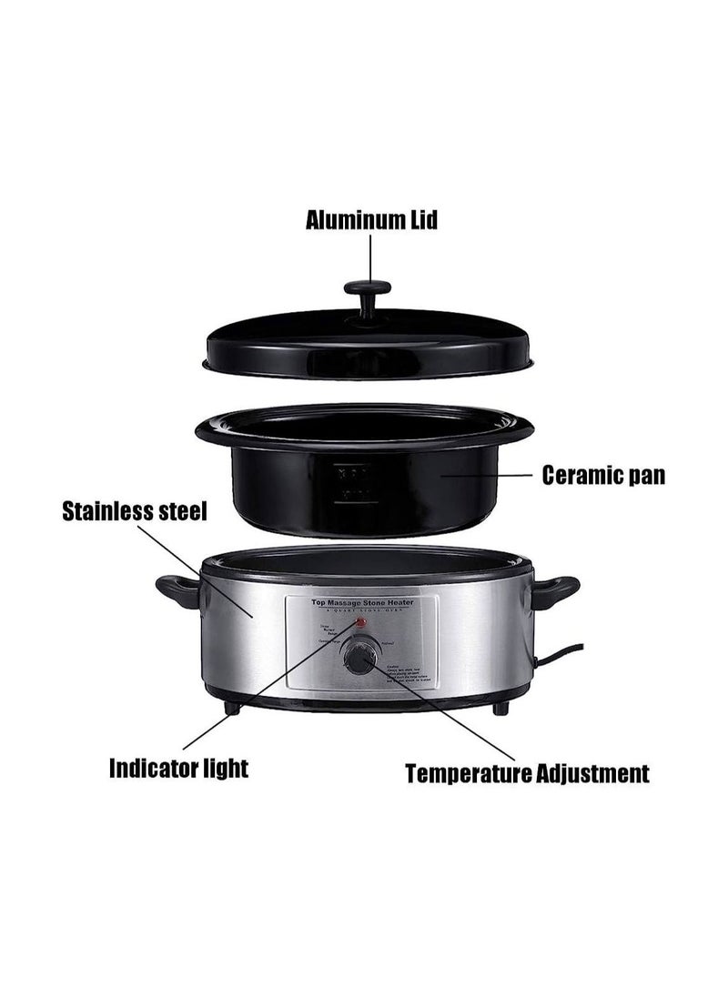 LA PERLA TECH  Beauty salon Hot Stone Heater, SPA Hot Massage Stone Water Heater Warmer Pot, Digital Professional Warmer Heating Power stone machine Device for Home, Professional Timer Constant Temperature  - Image 2