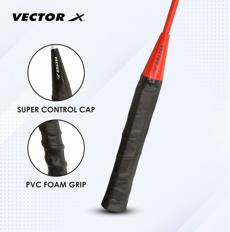 Vector X VXB-80 Aluminum Head Steel Shaft Light Weight Badminton Racquets - Image 4