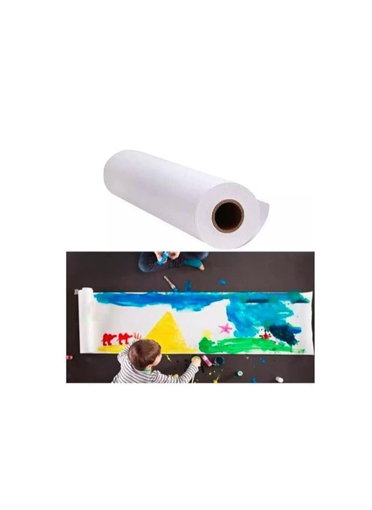 Terabyte 1 Roll Of White jumbo Easel Drawing Art Paper for Kids Painting Sketching  - Image 3