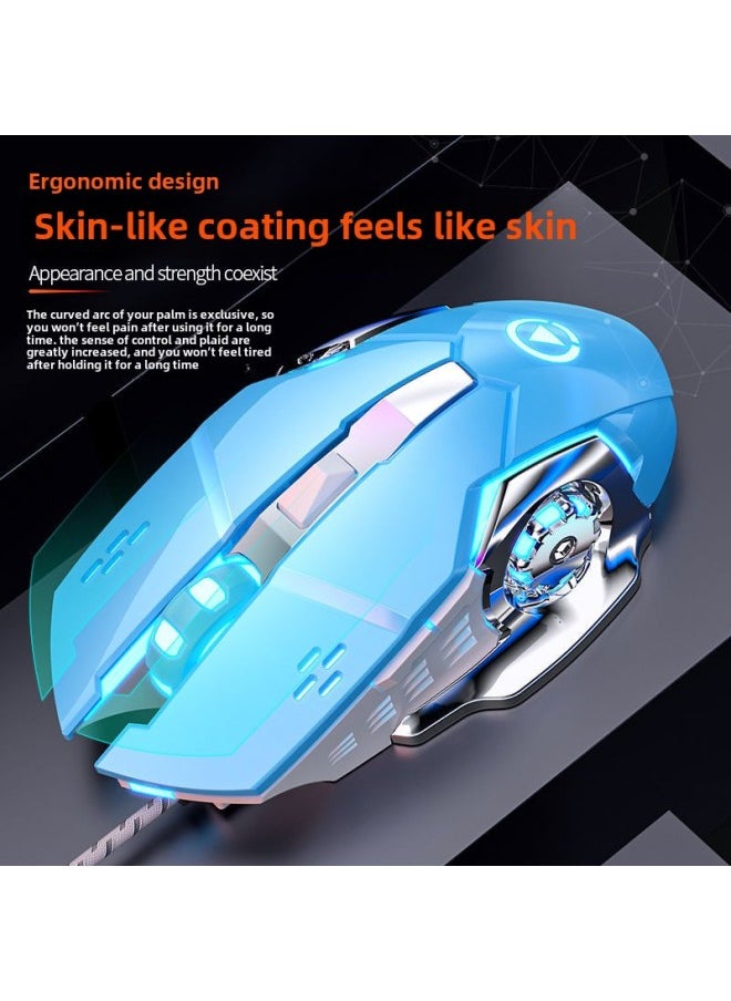 Generic G15 Mechanical Mouse Wired Mute Gaming E-sports Home Office Desktop Laptop Universal USB-Color:G15 Ivory White-high Version -Interface:Official Standard  - Image 4