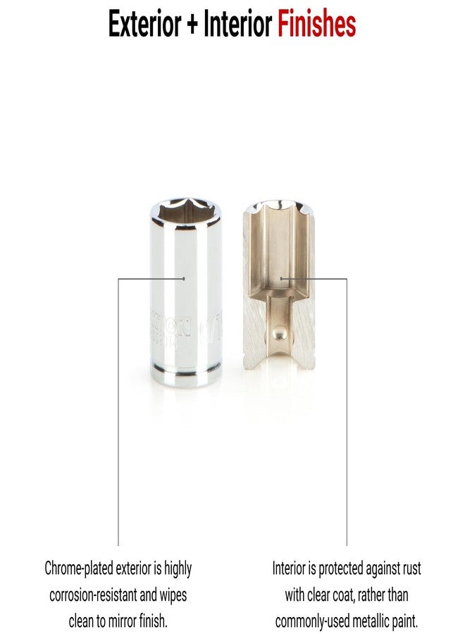 TEKTON 1/4 Inch Drive 6-Point Socket Set with Rail, 11-Piece (5/32-9/16 in.) | SHD90101 - Image 3