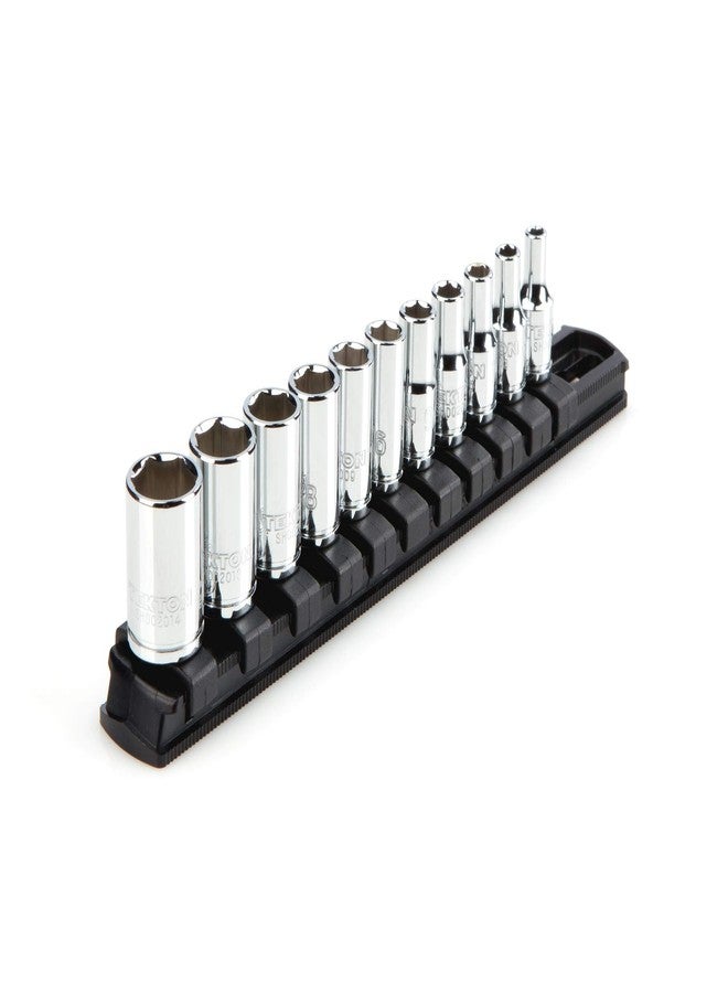 TEKTON 1/4 Inch Drive 6-Point Socket Set with Rail, 11-Piece (5/32-9/16 in.) | SHD90101 - Image 1