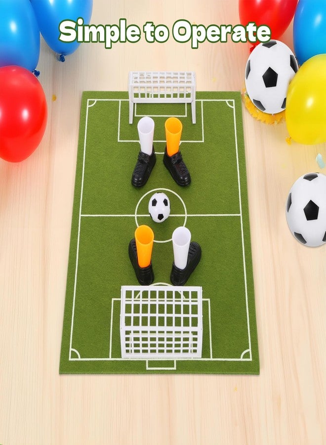 Hlimior 40 PCS Soccer Football Centerpieces Tabletop Foosball Game 5 Set Mini Table Top Sports Games Table Decor Soccer Football Party Decorations for Family Office Indoor Fun Favors (5) (40, 16 * 12inch) - Image 4