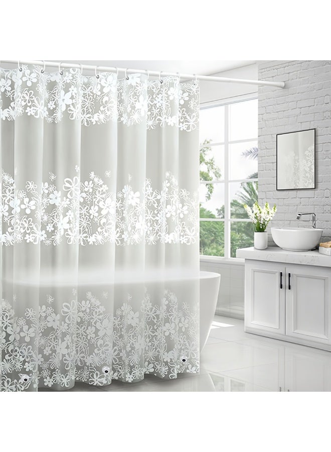 كيل › ستارة حمام مطبوعة بمقاس 180 عرض × 200 ارتفاع مع خطافات: ستارة حمام مقاومة للماء للمنزل والفندق والديكور العصري - Image 2