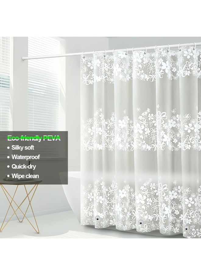 كيل › ستارة حمام مطبوعة بمقاس 180 عرض × 200 ارتفاع مع خطافات: ستارة حمام مقاومة للماء للمنزل والفندق والديكور العصري - Image 3