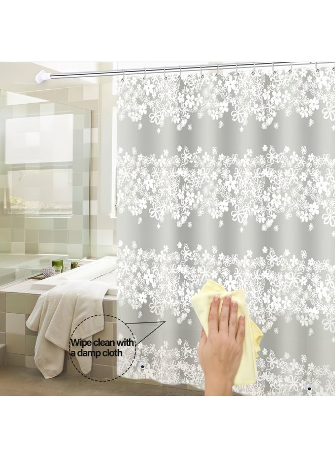 كيل › ستارة حمام مطبوعة بمقاس 180 عرض × 200 ارتفاع مع خطافات: ستارة حمام مقاومة للماء للمنزل والفندق والديكور العصري - Image 5