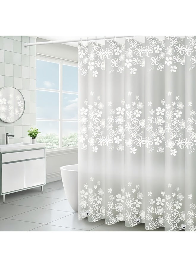 كيل › ستارة حمام مطبوعة بمقاس 180 عرض × 200 ارتفاع مع خطافات: ستارة حمام مقاومة للماء للمنزل والفندق والديكور العصري - Image 1