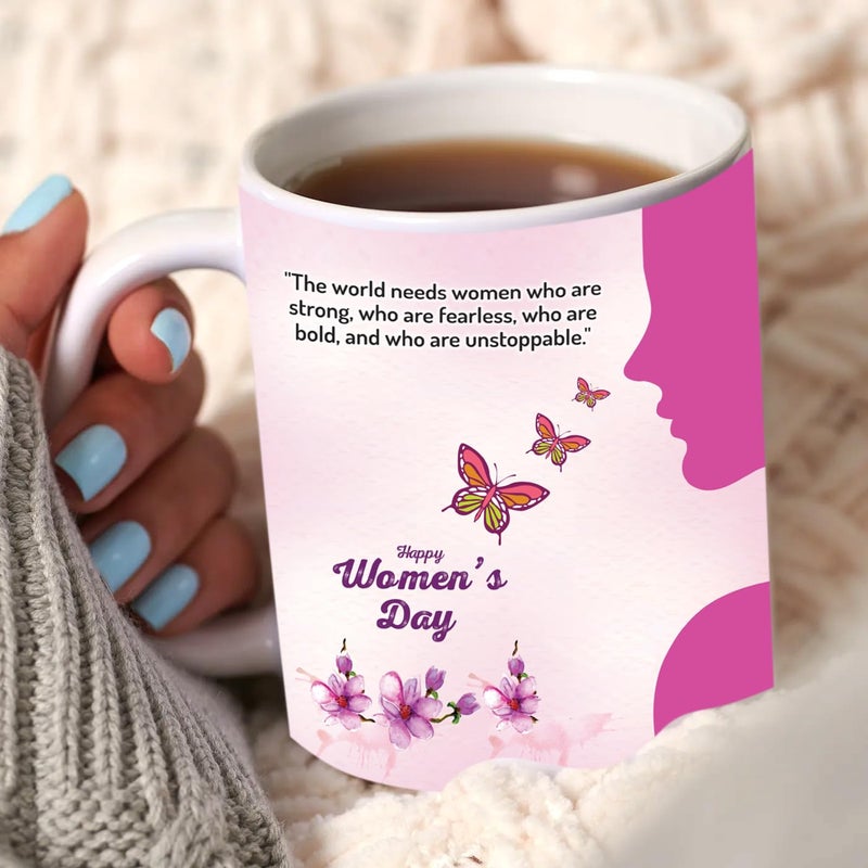 ME  YOU ME YOU Womens Day Ceramic Mug Stylish and Durable Coffee Mug for Women Thoughtful Gift for Her Ideal for Tea Lovers Best Womens Day Present for Girls and Moms - Image 2