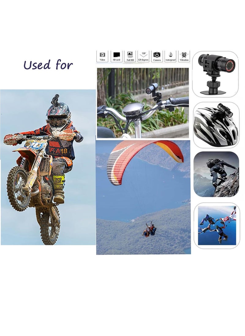 General Bicycle Motorbike Helmet Camera, HD 1080P Sports Action Camera, Motorcycle Helmet Camera Waterproof Bike Video Camera, for Outdoor Wilderness (TF32G)  - Image 3