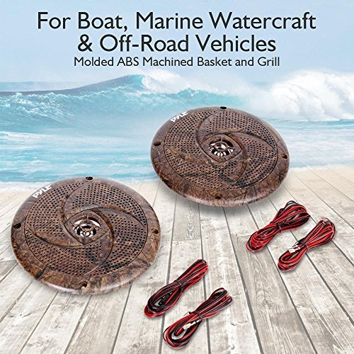 Pyle 65 Inch Marine Speakers 2 Way IP44 Waterproof and Weather Resistant Outdoor Audio Stereo Sound System with Builtin Led Lights 240 Watt Power and Low Profile Design 1 Pair PLMRLE64DK - Image 3