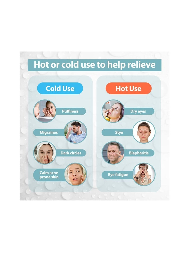 CARE AND SMILE - CARE AND SMILE Cooling Mask Face Eye Mask Eye Cooling Pads Reusable Ice Mask Eyes Cooling Pads Cooling Glasses for Eyes Migraine Headaches Allergies - Image 1