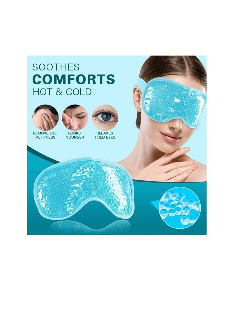 CARE AND SMILE - CARE AND SMILE Cooling Mask Face Eye Mask Eye Cooling Pads Reusable Ice Mask Eyes Cooling Pads Cooling Glasses for Eyes Migraine Headaches Allergies - Image 1