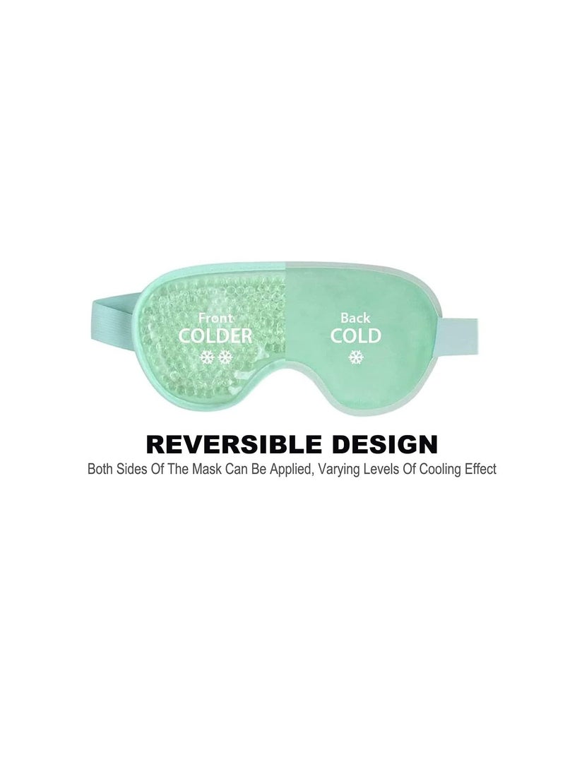 CARE AND SMILE - CARE AND SMILE Cooling Mask Face Eye Mask Eye Cooling Pads Reusable Ice Mask Eyes Cooling Pads Cooling Glasses for Eyes Migraine Headaches Allergies - Image 1