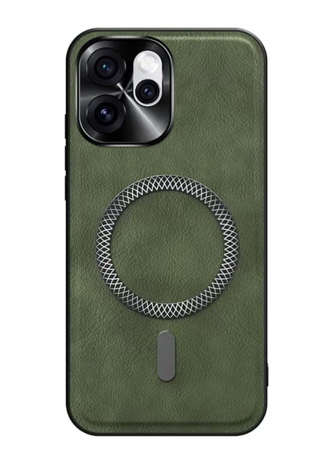 Magnetic Case Compatible with OPPO Reno 15 Pro Max, Leather Case 【Support Wireless Charging】 Camera Lens Protection Anti-Drop Shockproof Protective Back Cover - Image 2