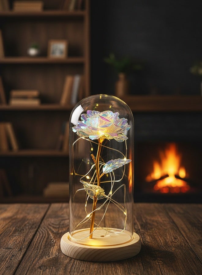 زي سي إم - هابي وردة المجرة الساحرة في قبة زجاجية - وردة مضيئة للأبد - Image 1