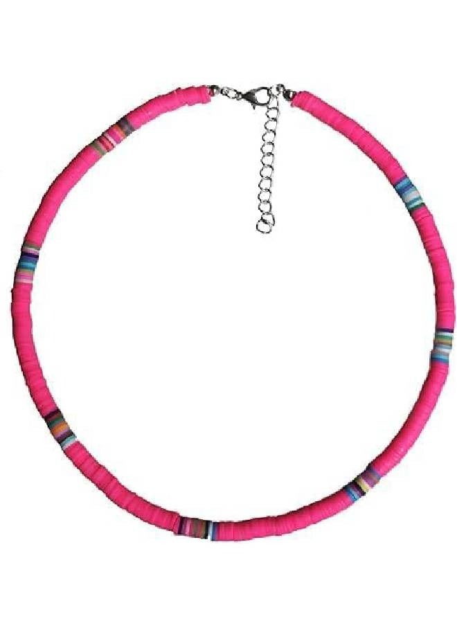 Lightweight colorful disc bead necklace for women and men holiday, summer and beach jewelry - Image 1