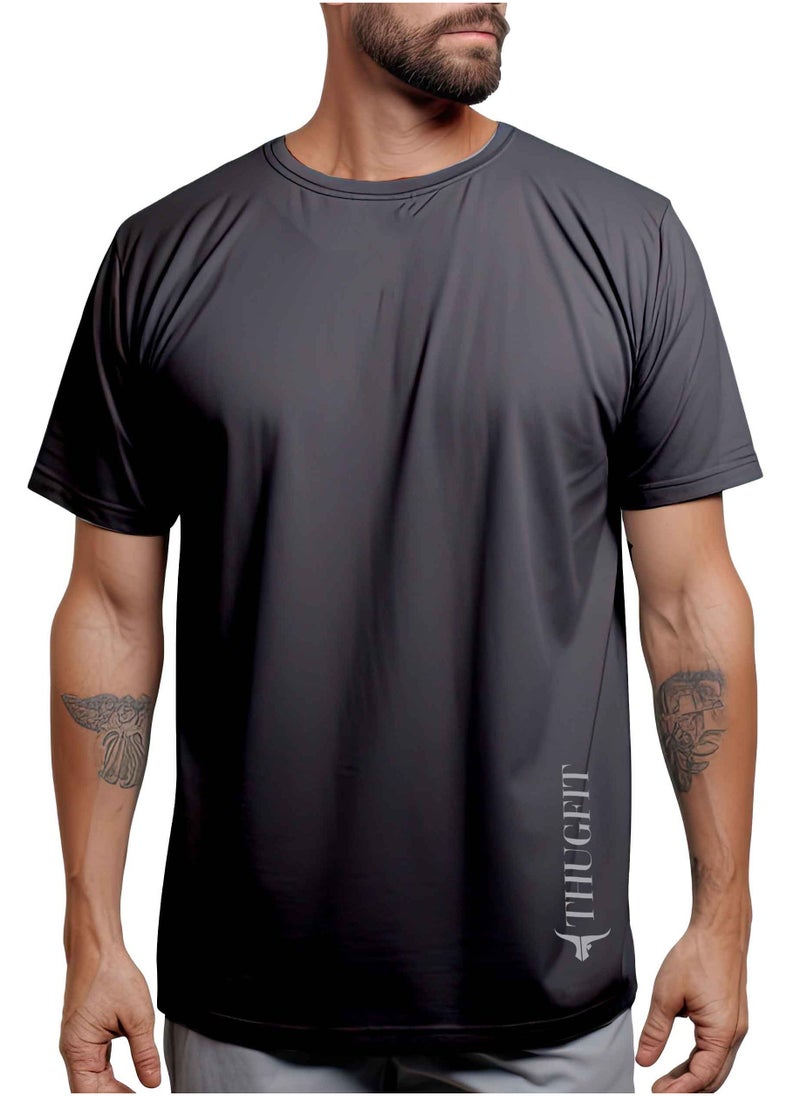 THUGFIT CoreComfort Essential Men's Crew Neck Cotton T-Shirt - Image 2