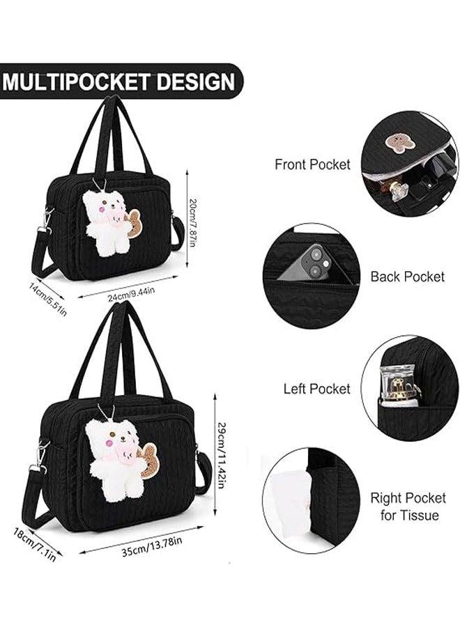 شراء جوي حقيبة حفاضات كبيرة للأم والطفلة حقيبة قطنية مبطنة لحفاضات الأطفال حقيبة سفر متعددة الاستخدامات للأمهات حقيبة تخزين للسفر بدون دمية - Image 2