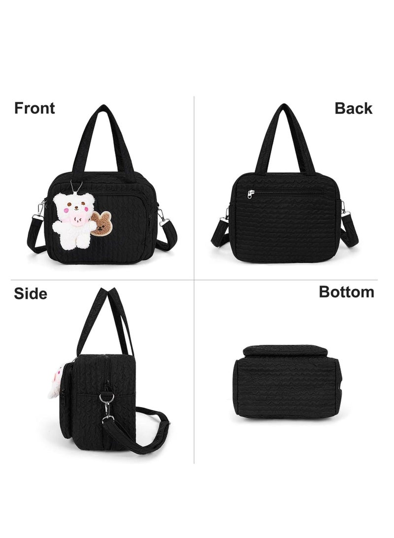 شراء جوي حقيبة حفاضات كبيرة للأم والطفلة حقيبة قطنية مبطنة لحفاضات الأطفال حقيبة سفر متعددة الاستخدامات للأمهات حقيبة تخزين للسفر بدون دمية - Image 3