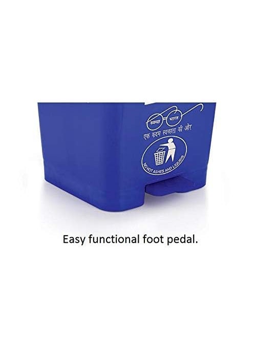 Aristo ARISTO Plastic StepOn Pedal Garbage Waste Dustbins 45 Ltr Blue Blue Combo  - Image 3