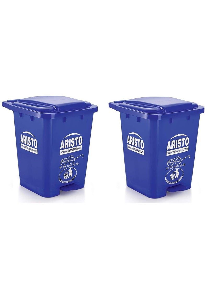 Aristo ARISTO Plastic StepOn Pedal Garbage Waste Dustbins 45 Ltr Blue Blue Combo  - Image 1