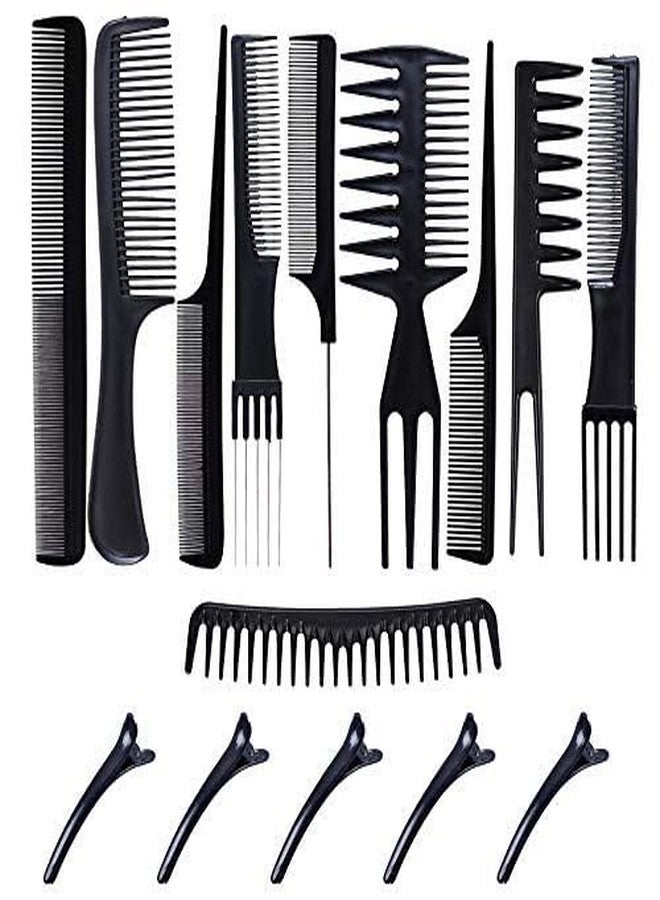 VEDETIC Professional Styling Comb Set of 10 Piece With 5 Alligator Clip, Hair Combs Salon Hair Styling Tools for Making Hair Style - Image 1