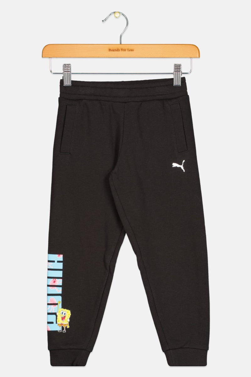 PUMA Kids Boy Drawstring Outdoor Sweatpants, Black - Image 1