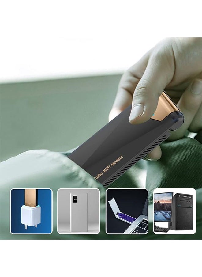 General - 4G LTE USB Modem Dongle Router with Wi-Fi Access Point, 4G Modem Wireless WiFi Hotspot Router, SIM Card Slot Unlock for PC Desktop Laptop Tablet - Image 1