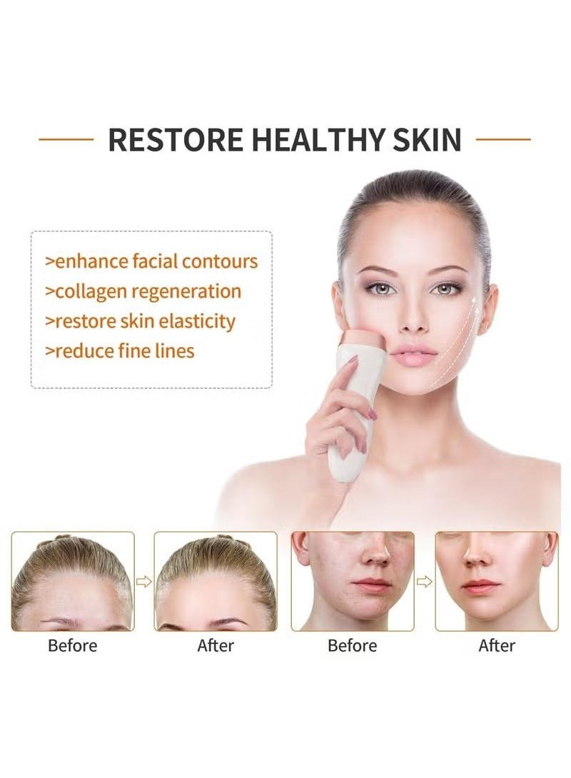 XiuWoo Ultrasonic RF Face Beauty Device, Neck Face Red Light Therapy Massager Facial Lifting Device, with 5 Speeds 3 Modes, Anti-Aging Skincare Tool for Winkle Removal Personal Care Beauty Device - Image 4