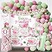 cocomigo 247Pcs One In A Melon Party Decorations Serve 20 Guests One Birthday Decorations Includes Banner Plates Backdrop Tablecloth Balloons First Birthday Decorations for Girl - Image 3