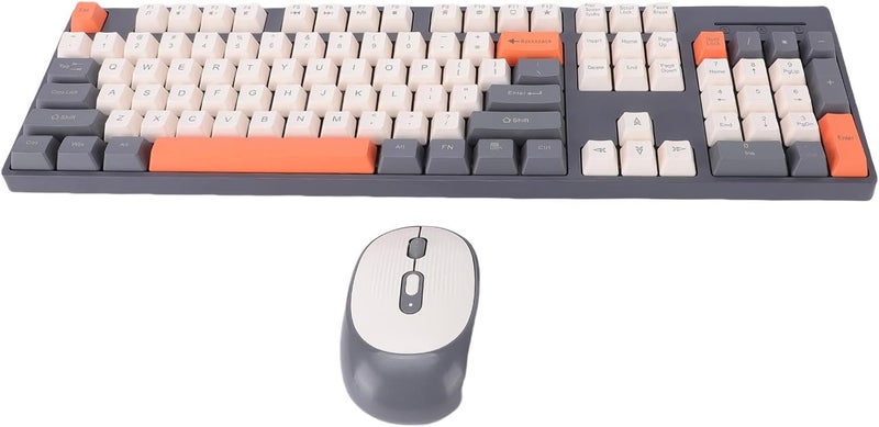 Wireless Keyboard and Mouse Combo, 2.4G Rechargeable Quiet Compact 104 Keys Keyboard with 4 Keys Mouse, with Comfortable Palm Rest and USB Receiver, for PC Laptop Notebook (Type 2) - Image 1