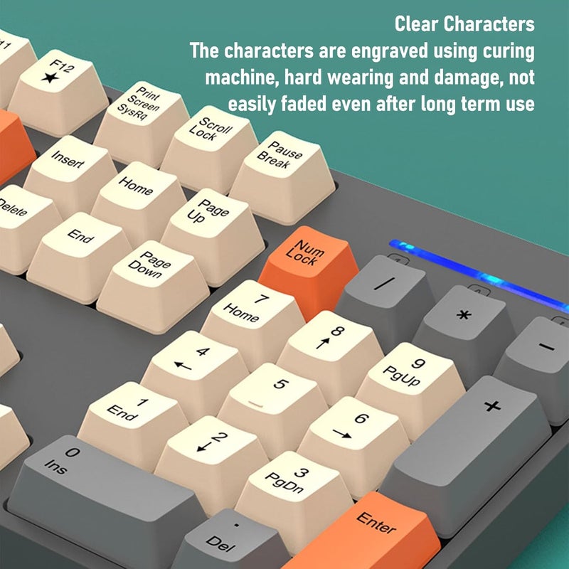 Wireless Keyboard and Mouse Combo, 2.4G Rechargeable Quiet Compact 104 Keys Keyboard with 4 Keys Mouse, with Comfortable Palm Rest and USB Receiver, for PC Laptop Notebook (Type 2) - Image 2