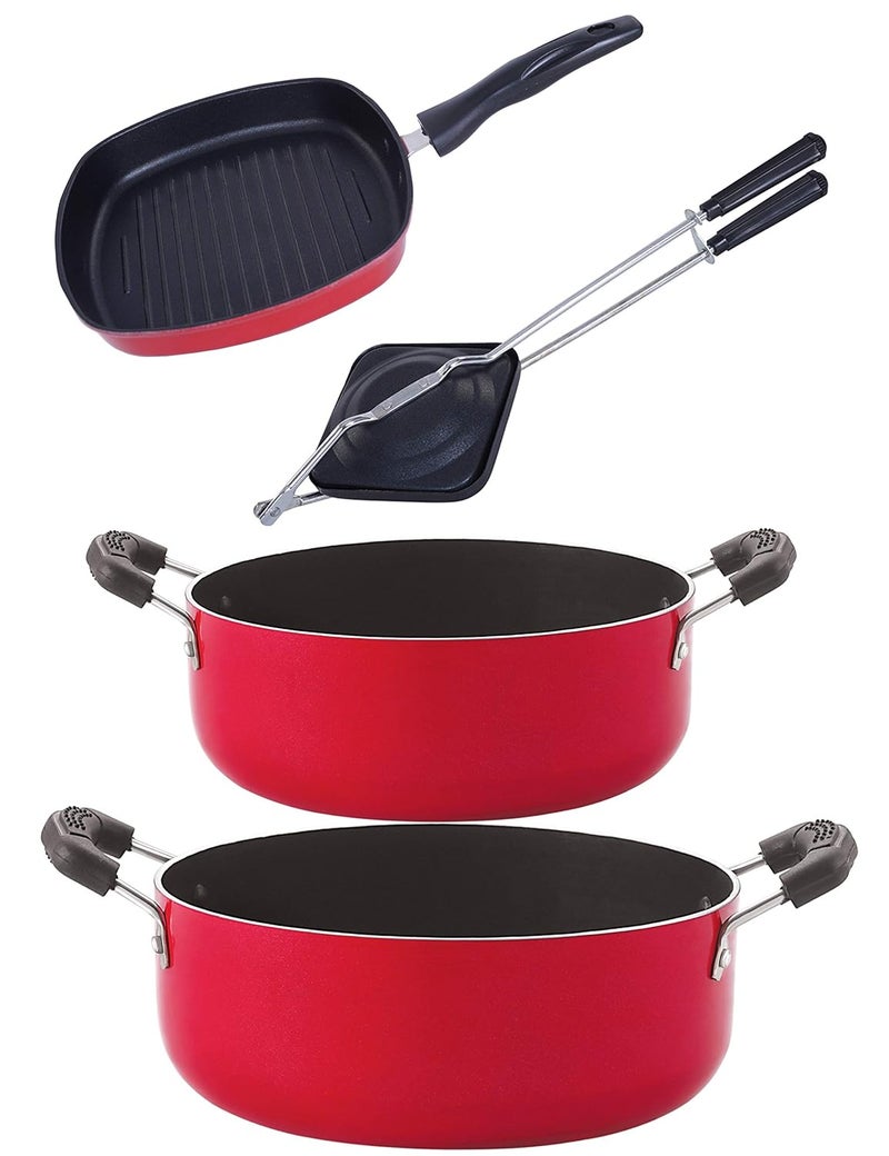 Nirlon Nirlon NonStick Coated Heat Resistance Pfoa Free Aluminium Kitchenware Combo Set Offer CS22_GP245_HT_CS24  - Image 1