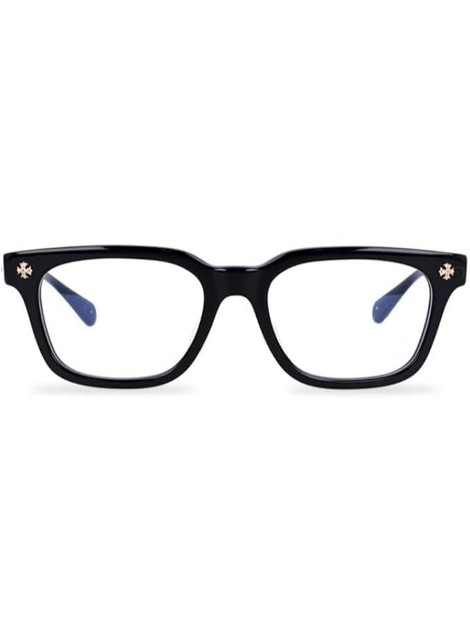 Classic Clear Lens Glasses, Eyeglasses for Men and Women, Thick Square Frame Eyewear - Image 3
