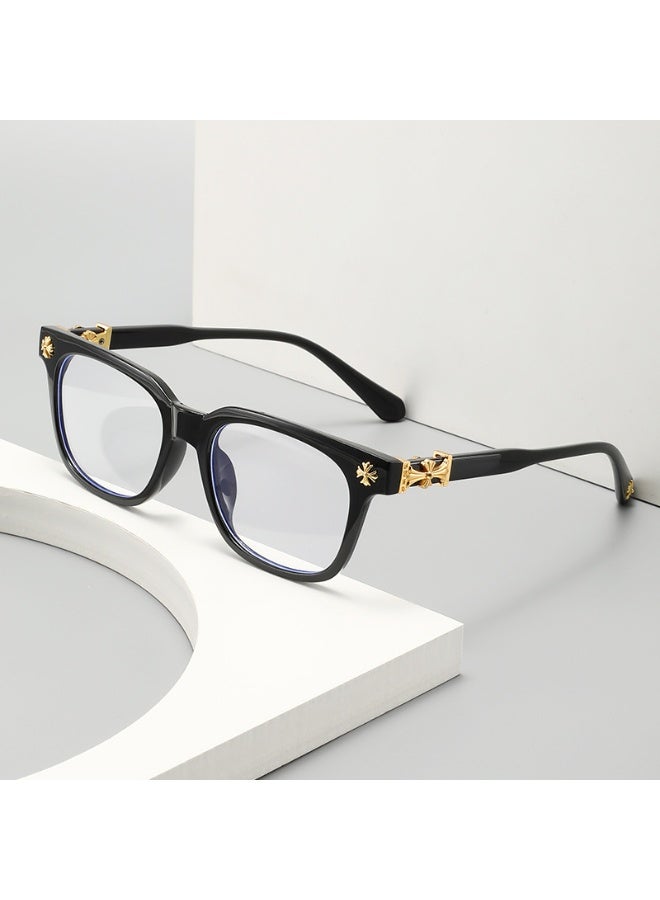 Classic Clear Lens Glasses, Eyeglasses for Men and Women, Thick Square Frame Eyewear - Image 2