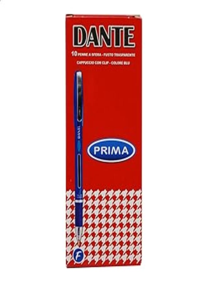 Prima Dante Rollerball Pen Set, 10 Pieces - Blue