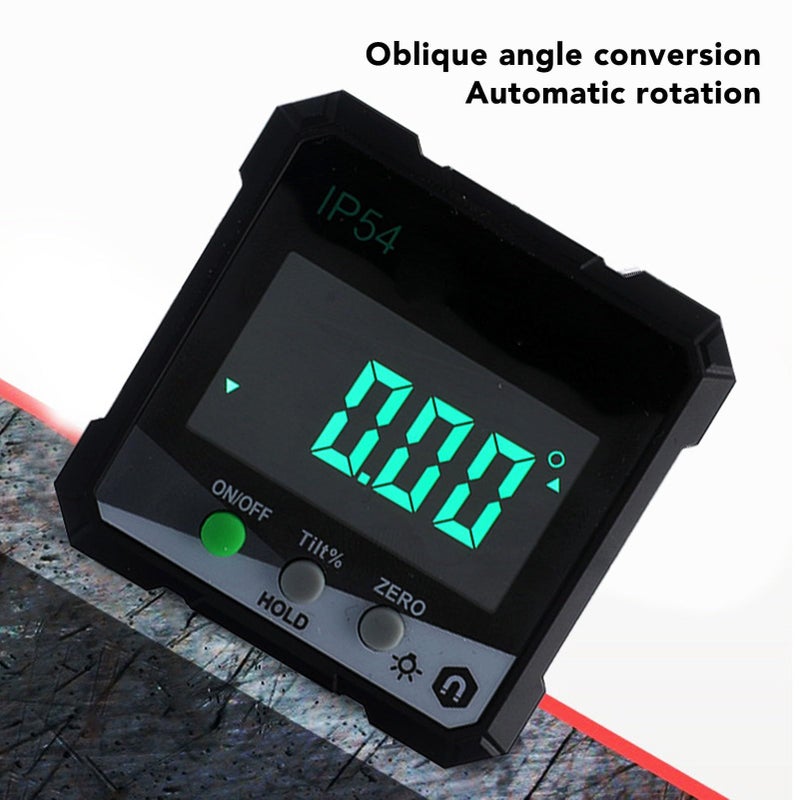 منقلة الزاوية الرقمية مع شاشة LCD خلفية ووضعين قياس - Image 3