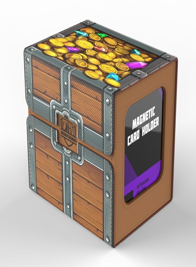 Realm Guard (Treasure Chest) 100+ Card Custom Art TCG/MTG Commander Deck Box With Storage - Image 1