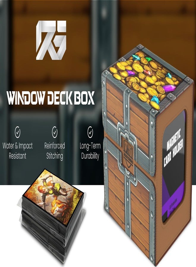 Realm Guard (Treasure Chest) 100+ Card Custom Art TCG/MTG Commander Deck Box With Storage - Image 5
