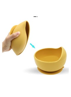 DUNISO Silicone Baby Feeding Set in Pumpkin Style Includes Non-BPA Suction Plate with Divider, Suction Bowl, Pocket Bib, Cup Lid, Spoon, Fork, Plate Lid and Sippy Cup  - Image 4