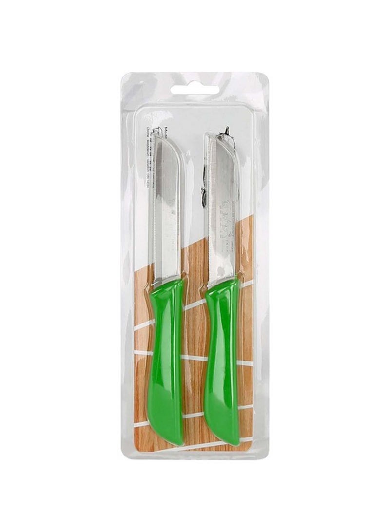 Solingen Paring Knife Green 2pcs