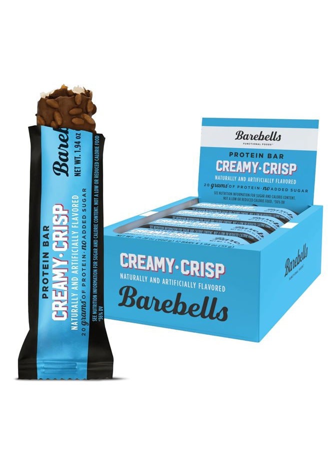 Barebells Protein Bars Creamy Crisp - 12 Count, 20g High Protein Treats - Chocolate Nutrition Bar with 1g Total Sugars - On-The-Go Breakfast or Post-Workout Snack - Image 1