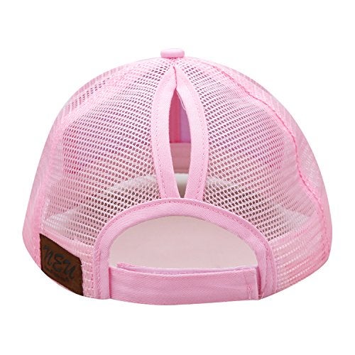 Bocianelli Criss Cross Hat Washed Distressed Baseball Cap Ponytail Hat High Messy Bun Ponycap for Women - Image 5